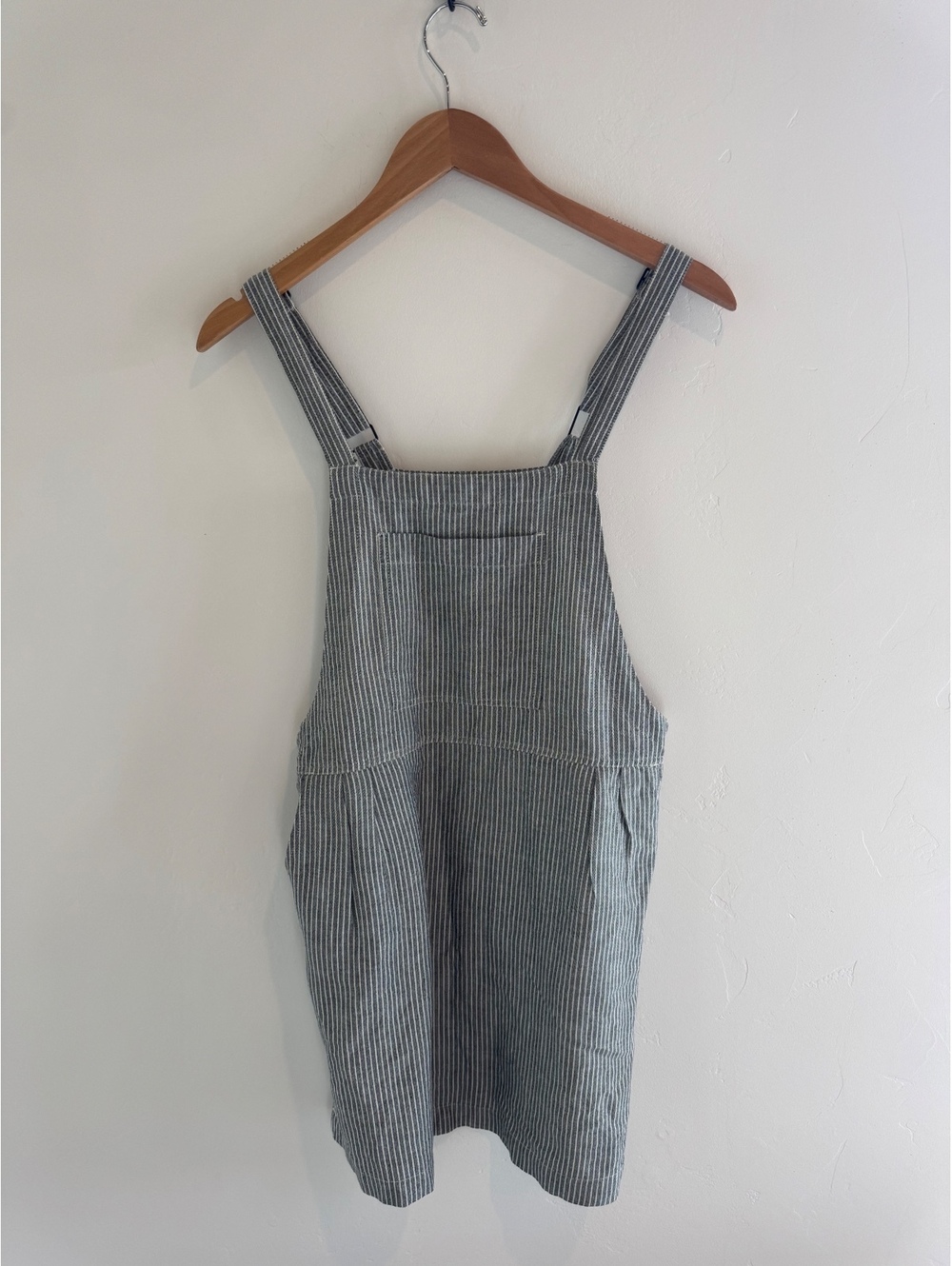 Volcom Striped Overall Dress Small Pinafore Workwear Mini Dress